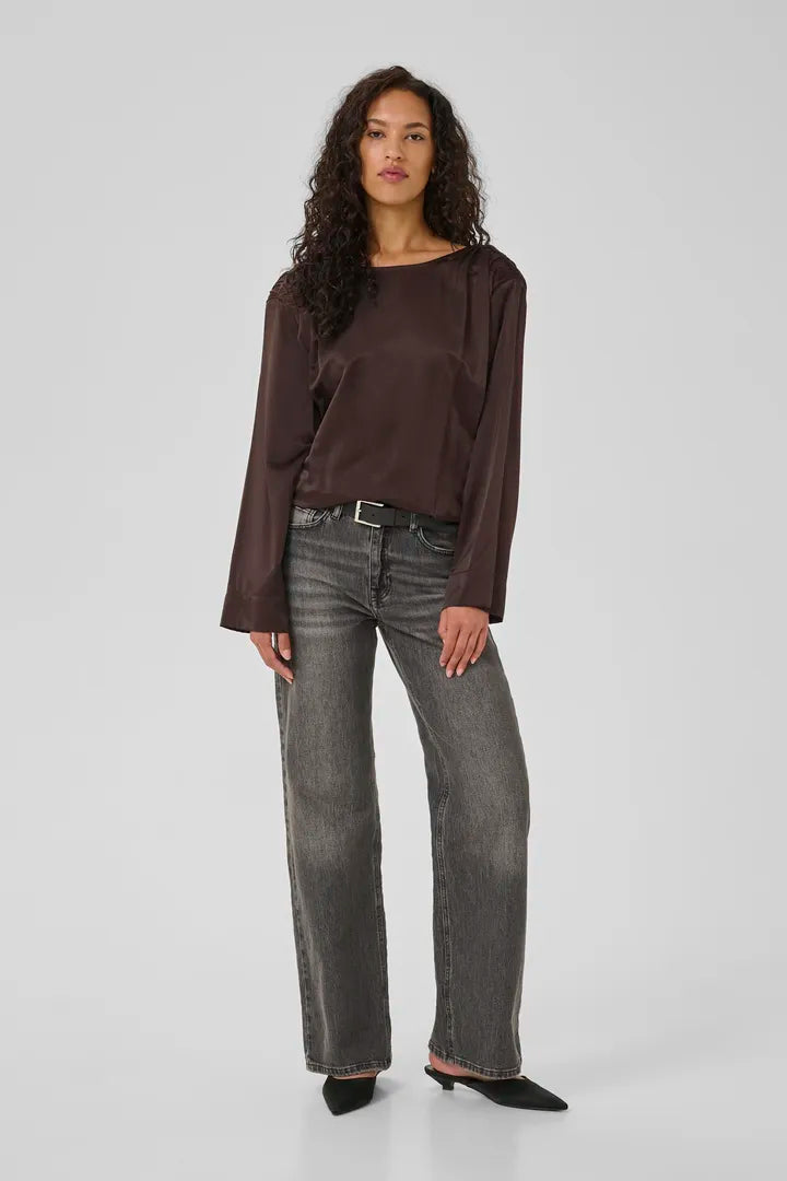 Estelle Wrap Blouse, Espresso image 4
