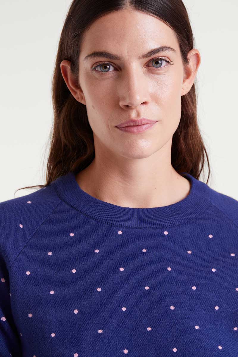 Camila Jumper, Blue & Pink Mini-Dots image 2