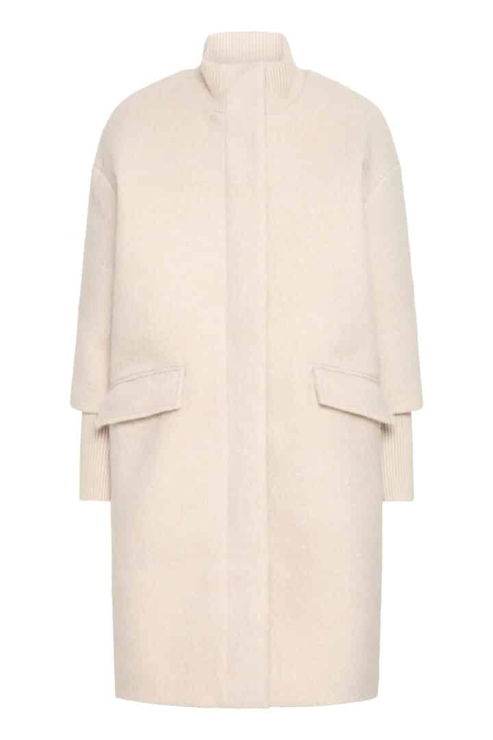 Edella Wool Mix Coat, Limestone Melange image 2
