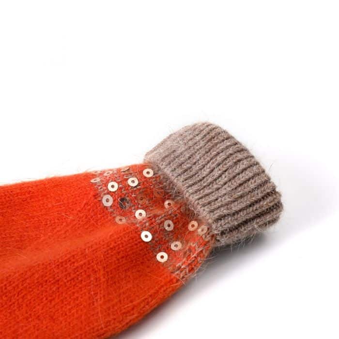Sequin Handwarmers, Orange & Tan image 2