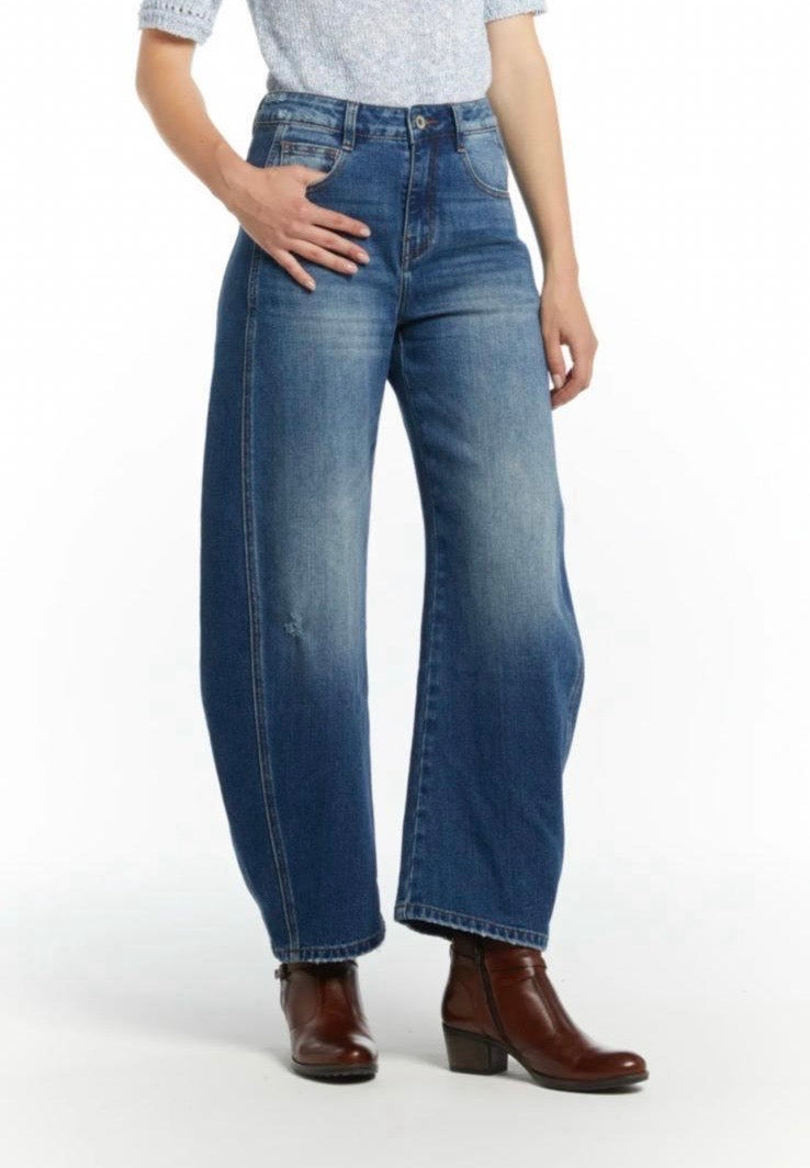 Tia Barrel Jean, Denim Blue image 1