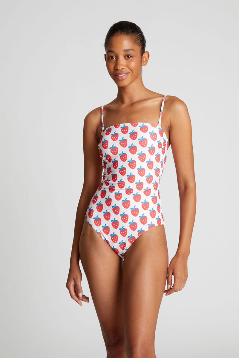 Ariadna Swimsuit, Strawberry print image 0
