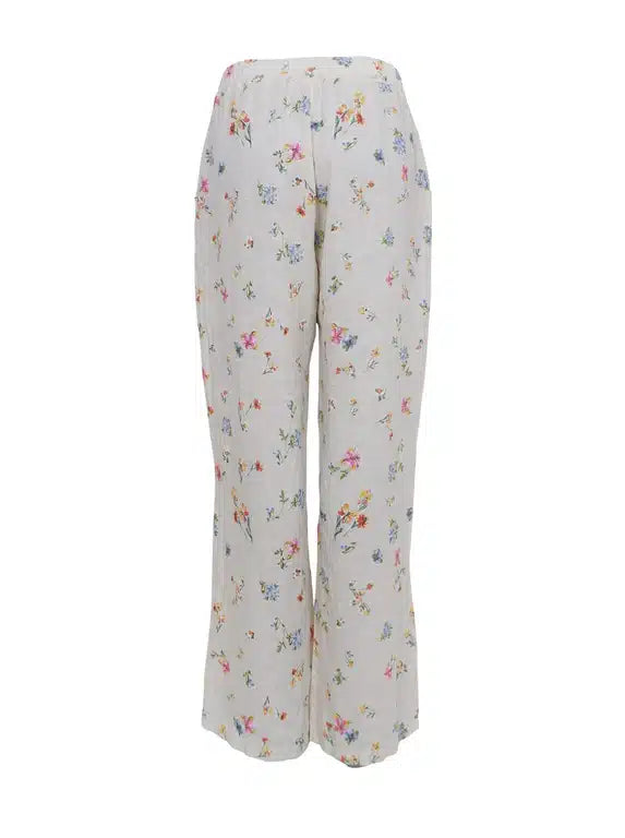 Melina Linen Pant, Flower print image 2