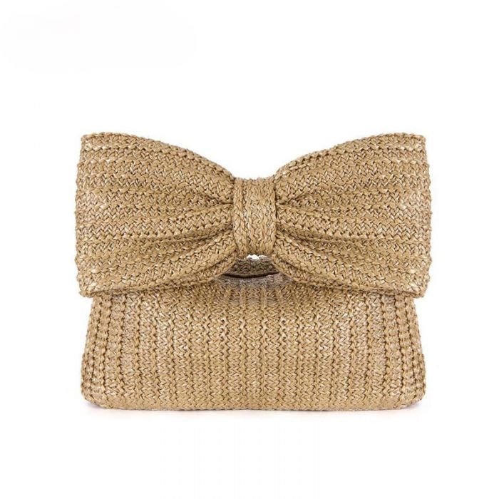 Summer Clutch Bag, Straw image 0