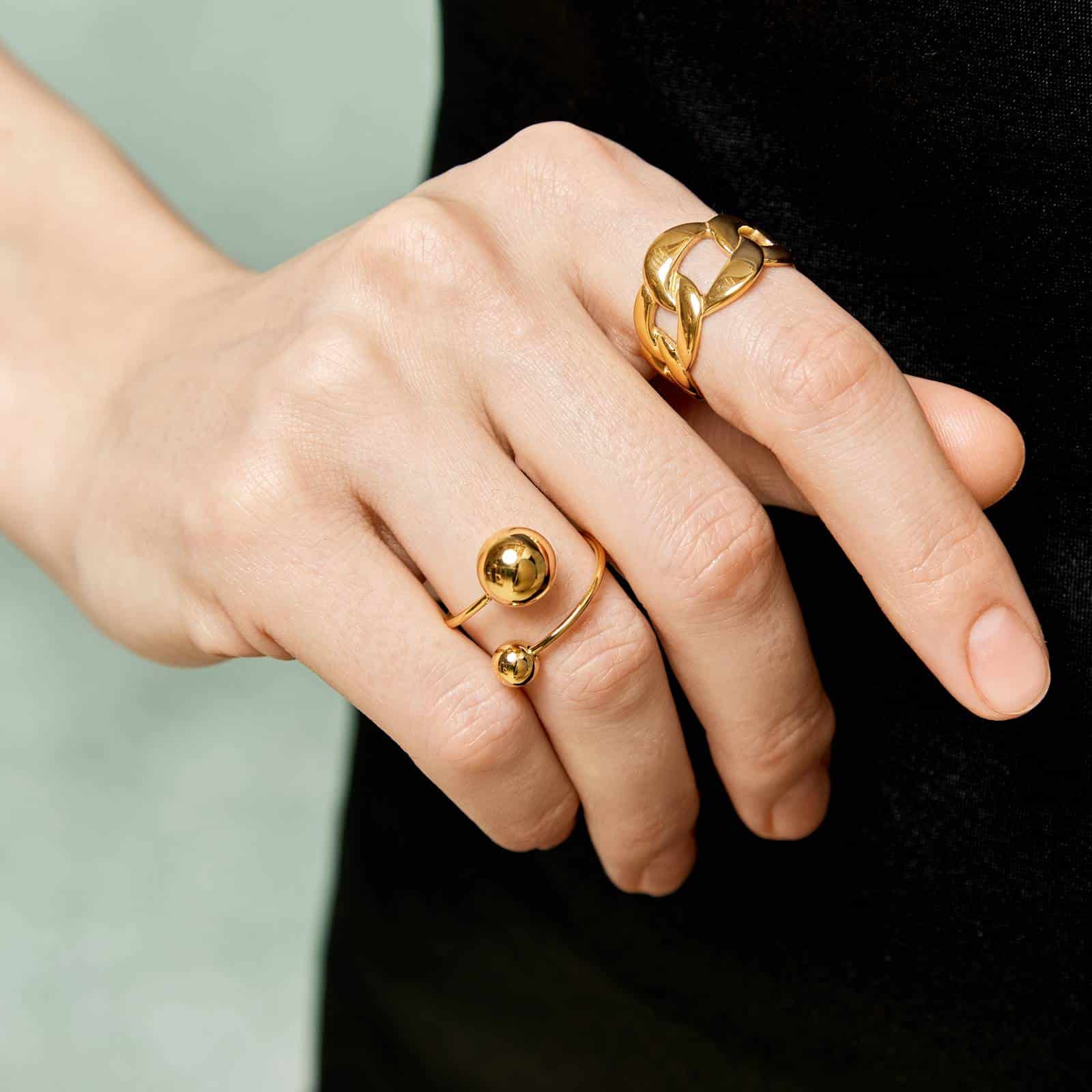Gold-plated Bolo Ring image 1