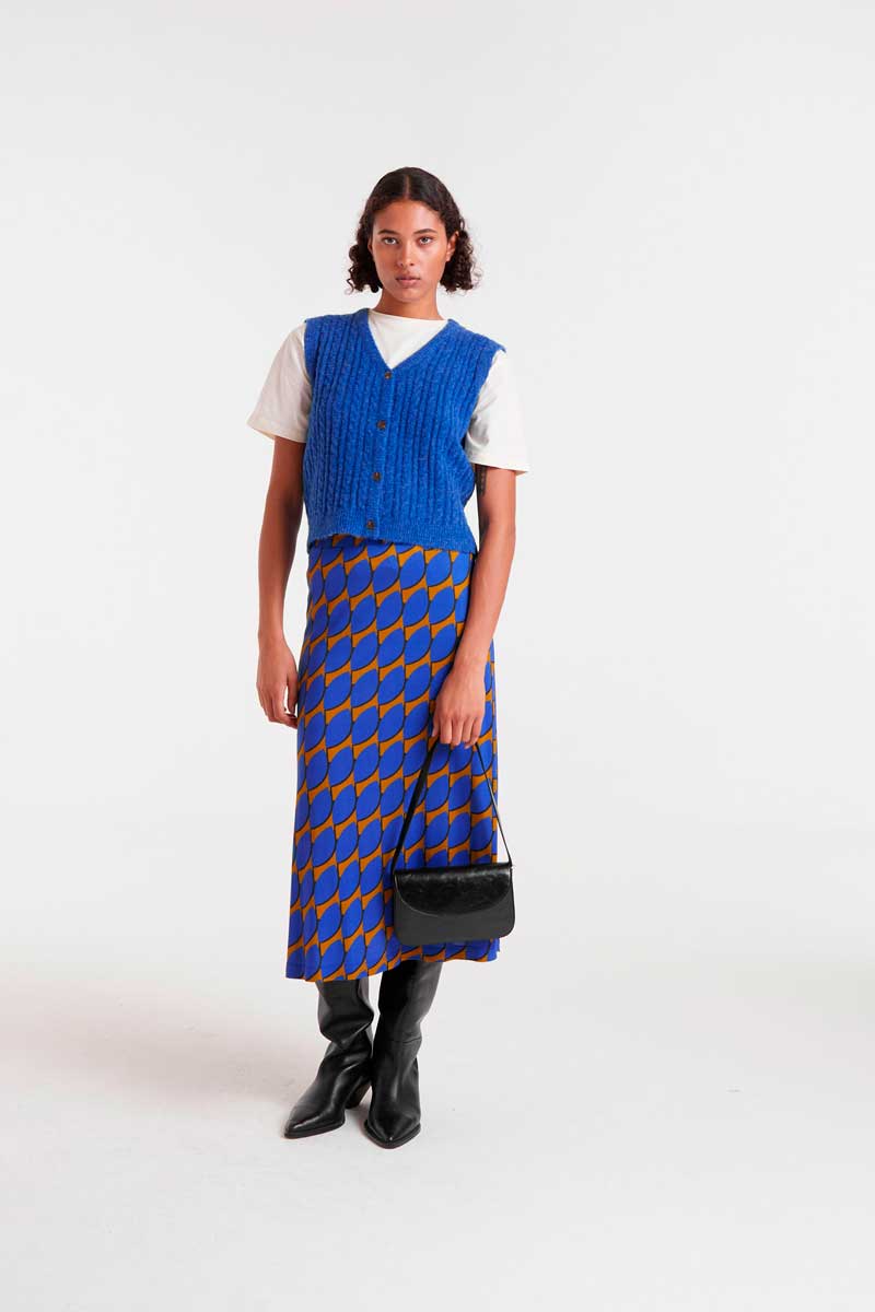 Narcisa Knitted Vest, Blue image 3