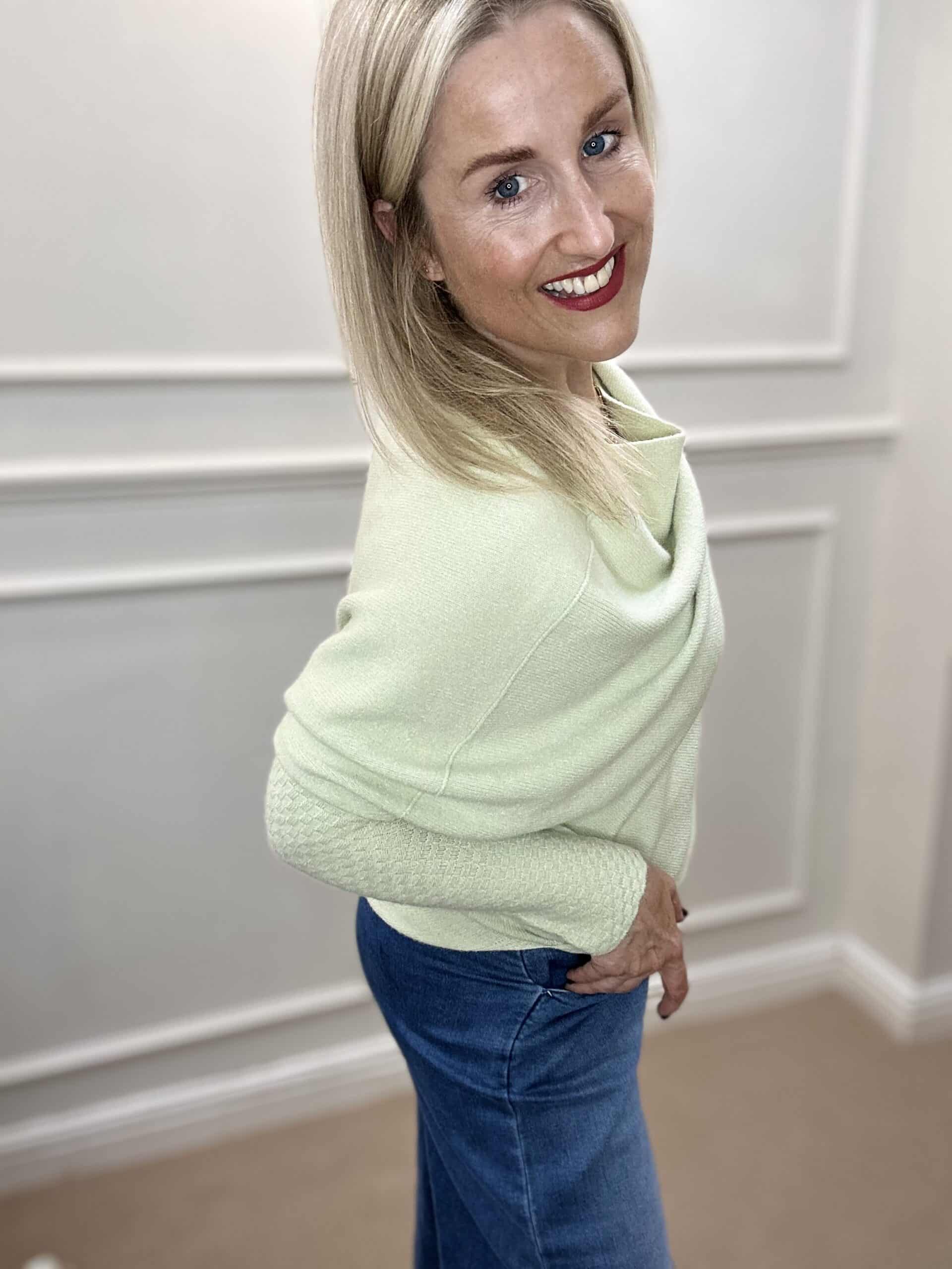 Asymmetric Knit, Pistachio image 2
