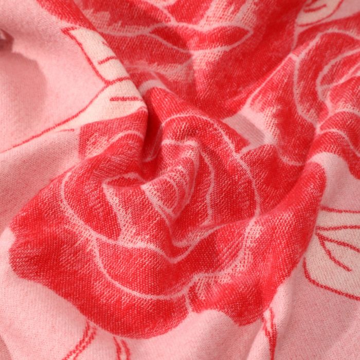 Rose Design Scarf, Pink image 3