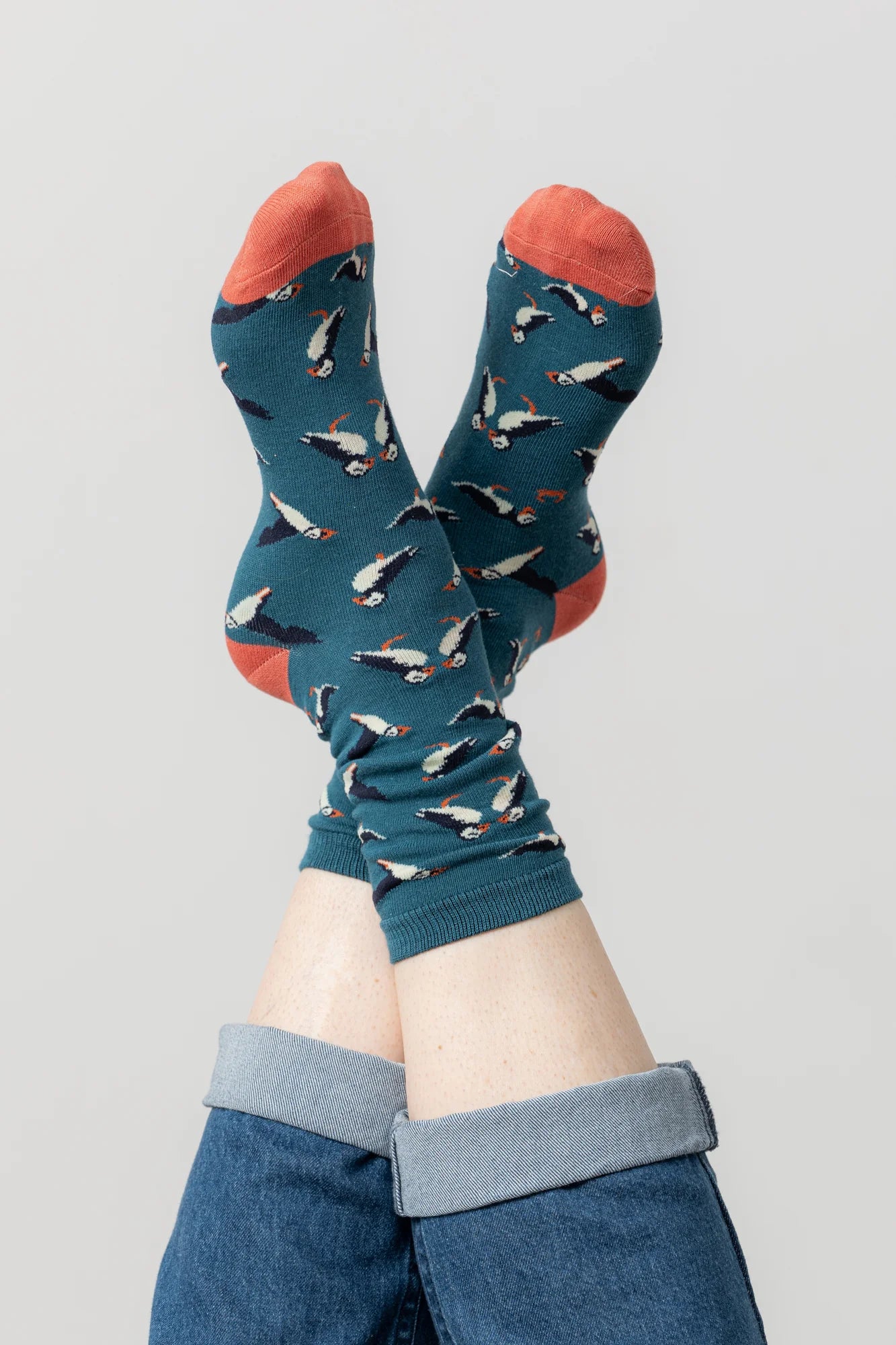 Puffin Keyring & Socks Gift Box image 3