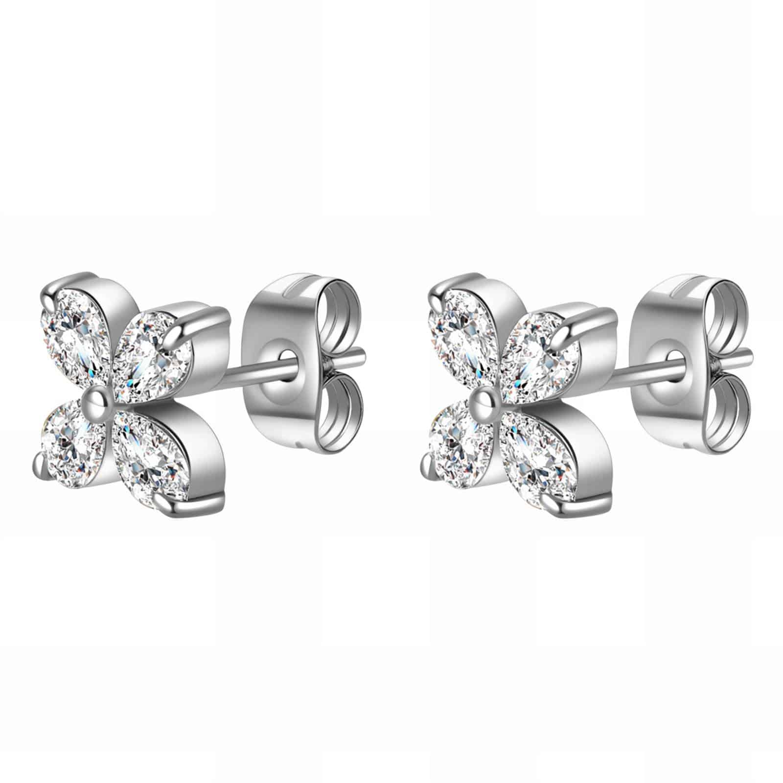 Stainless Steel Flower Earrings image 0