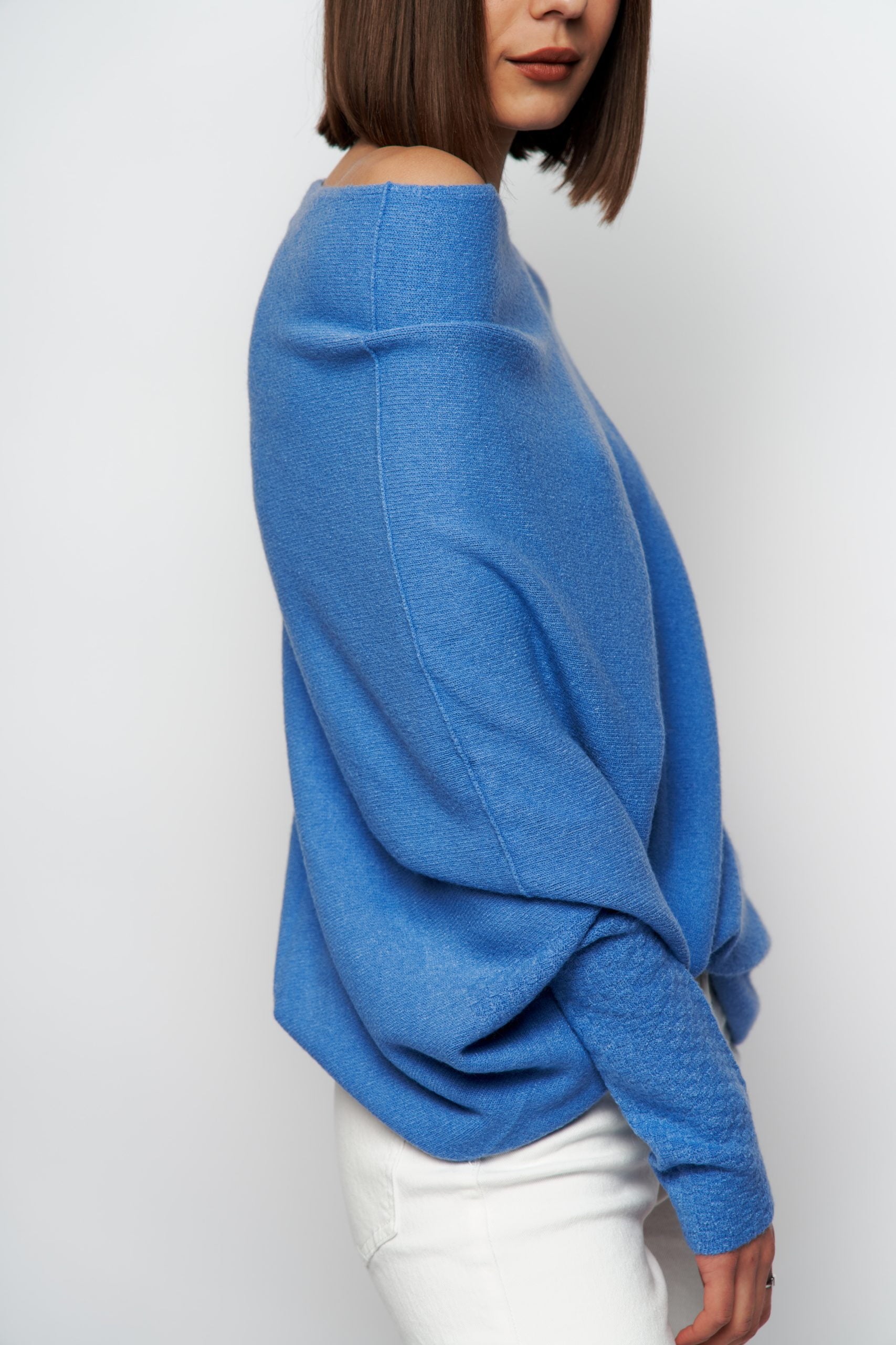 Asymmetric Knit, Cornflower Blue image 4