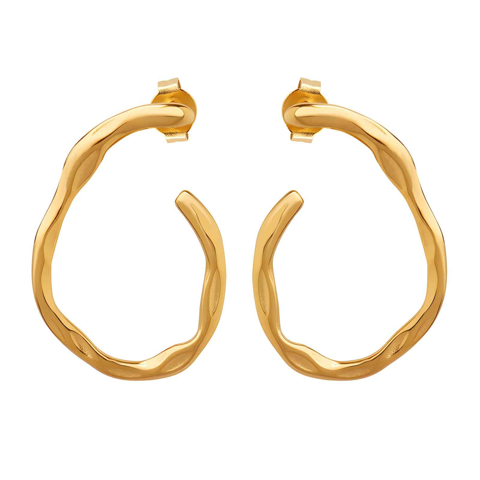 Gold-plated Wrought Earrings image 0