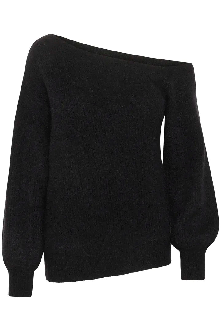 Siva Off-Shoulder Knit, Black image 4