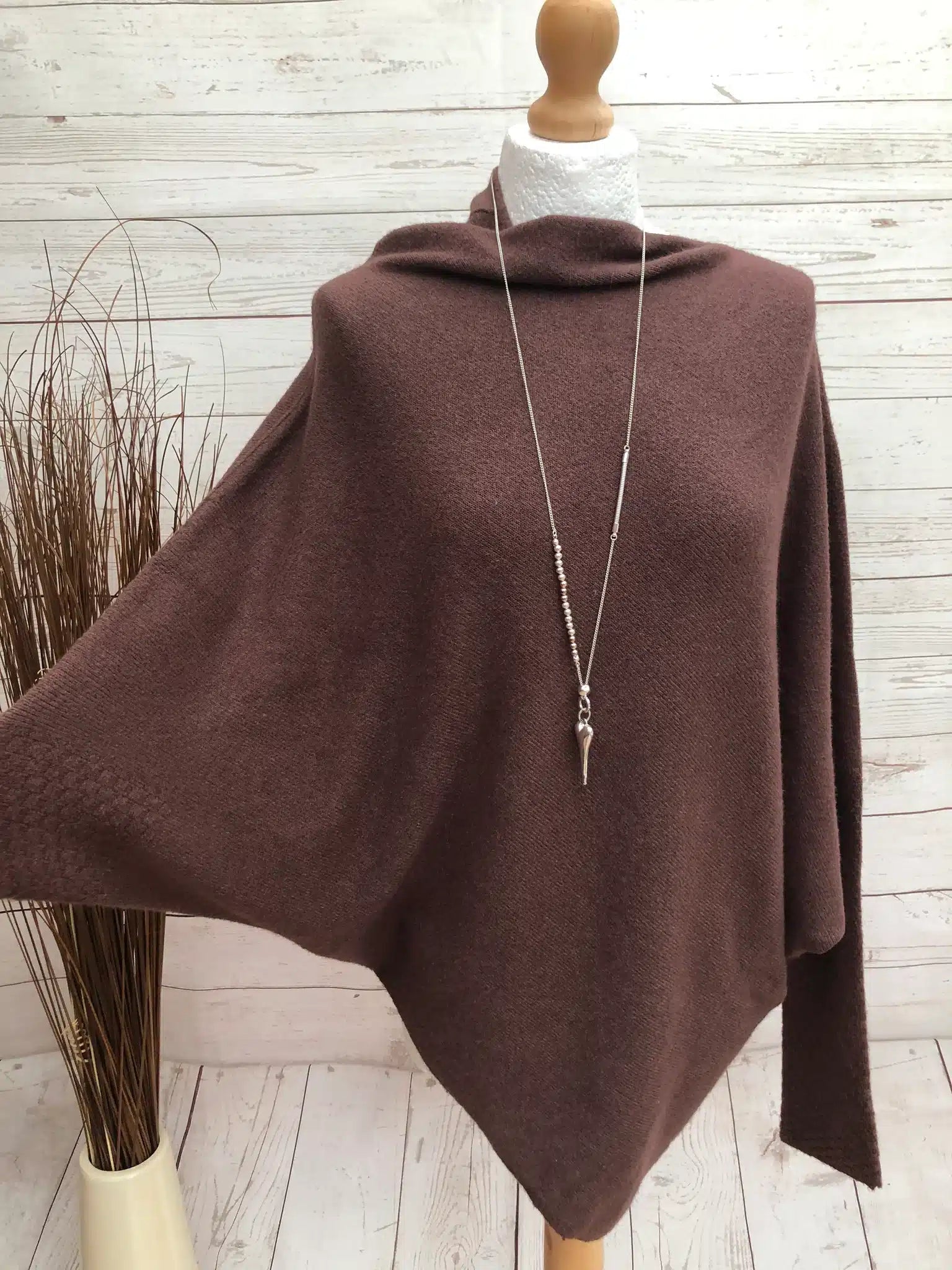 Asymmetric Knit, Chocolate image 4