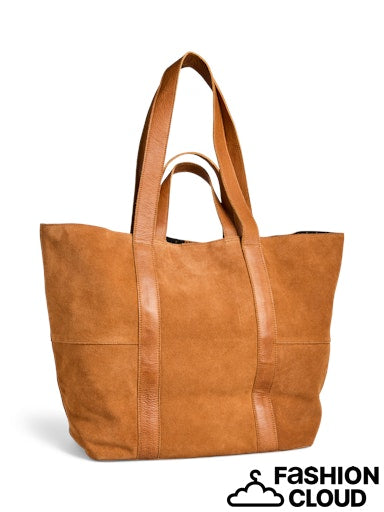 Jasmin Suede Shopper Bag, Cognac image 2