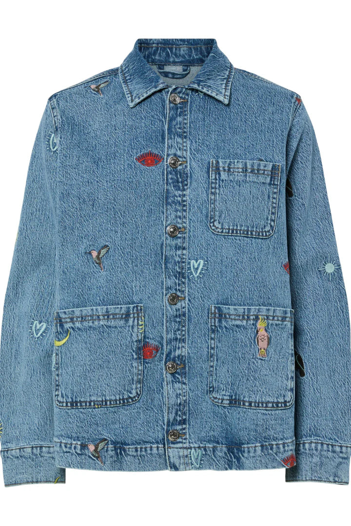 Jidi Shacket, Medium Blue Denim image 4