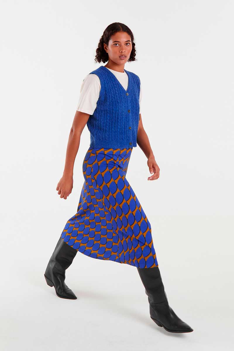 Narcisa Knitted Vest, Blue image 2