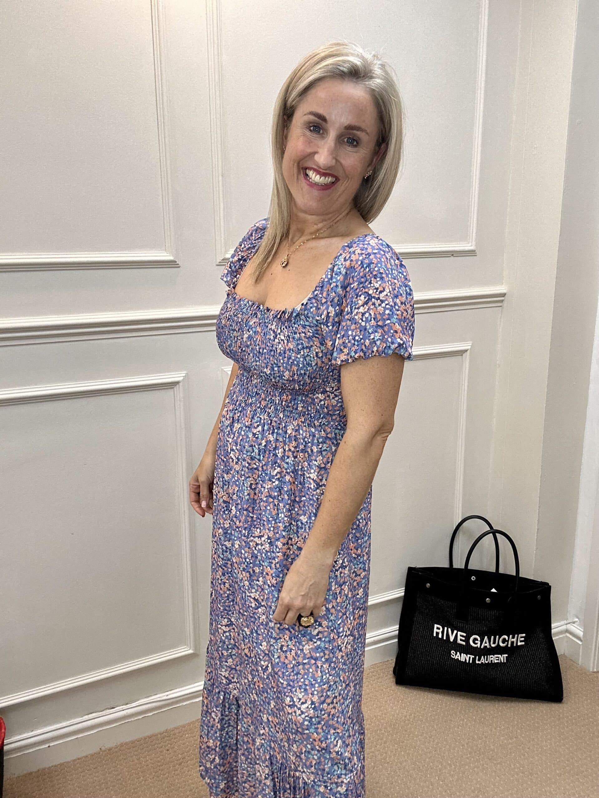 Alexis Dress, Ditsy Purple print image 1