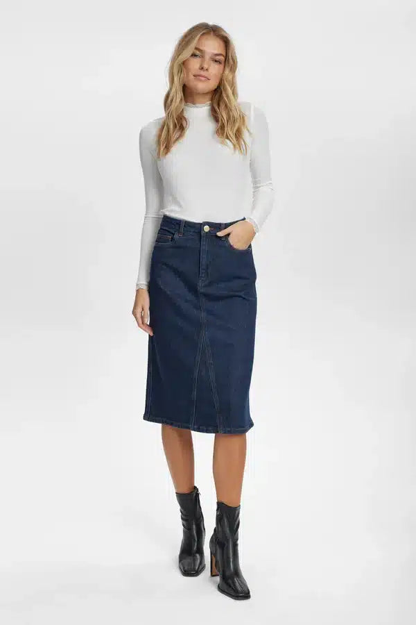 London Skirt, Dark Blue Denim image 1