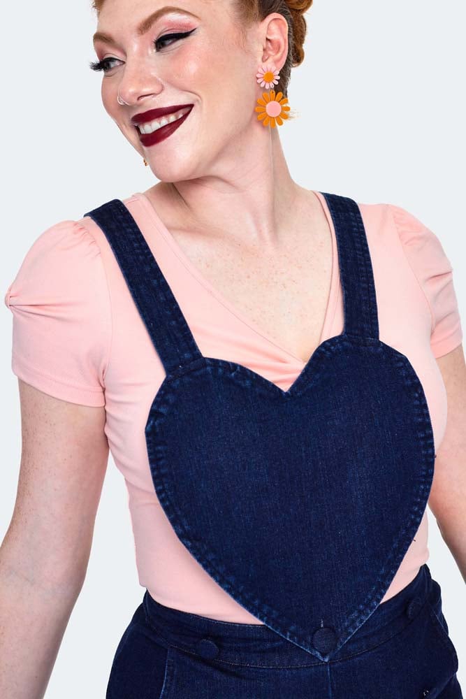 Rosie Heart Playsuit, Denim image 3