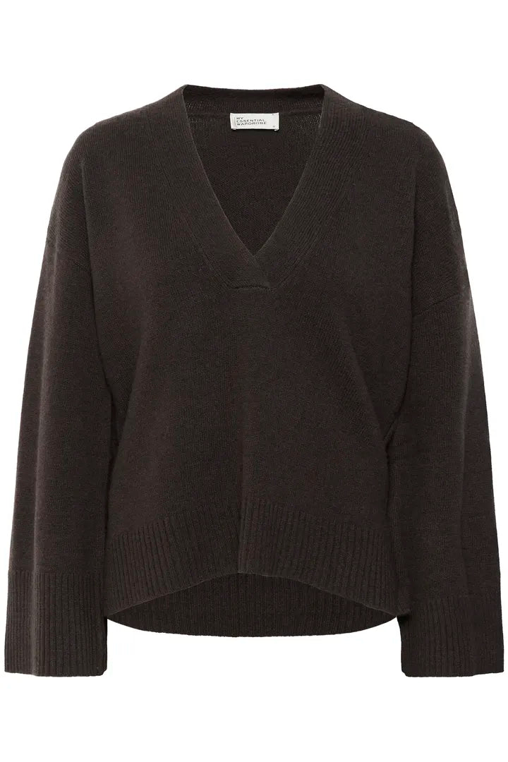 Huxi V-Neck Pullover, Espresso image 4