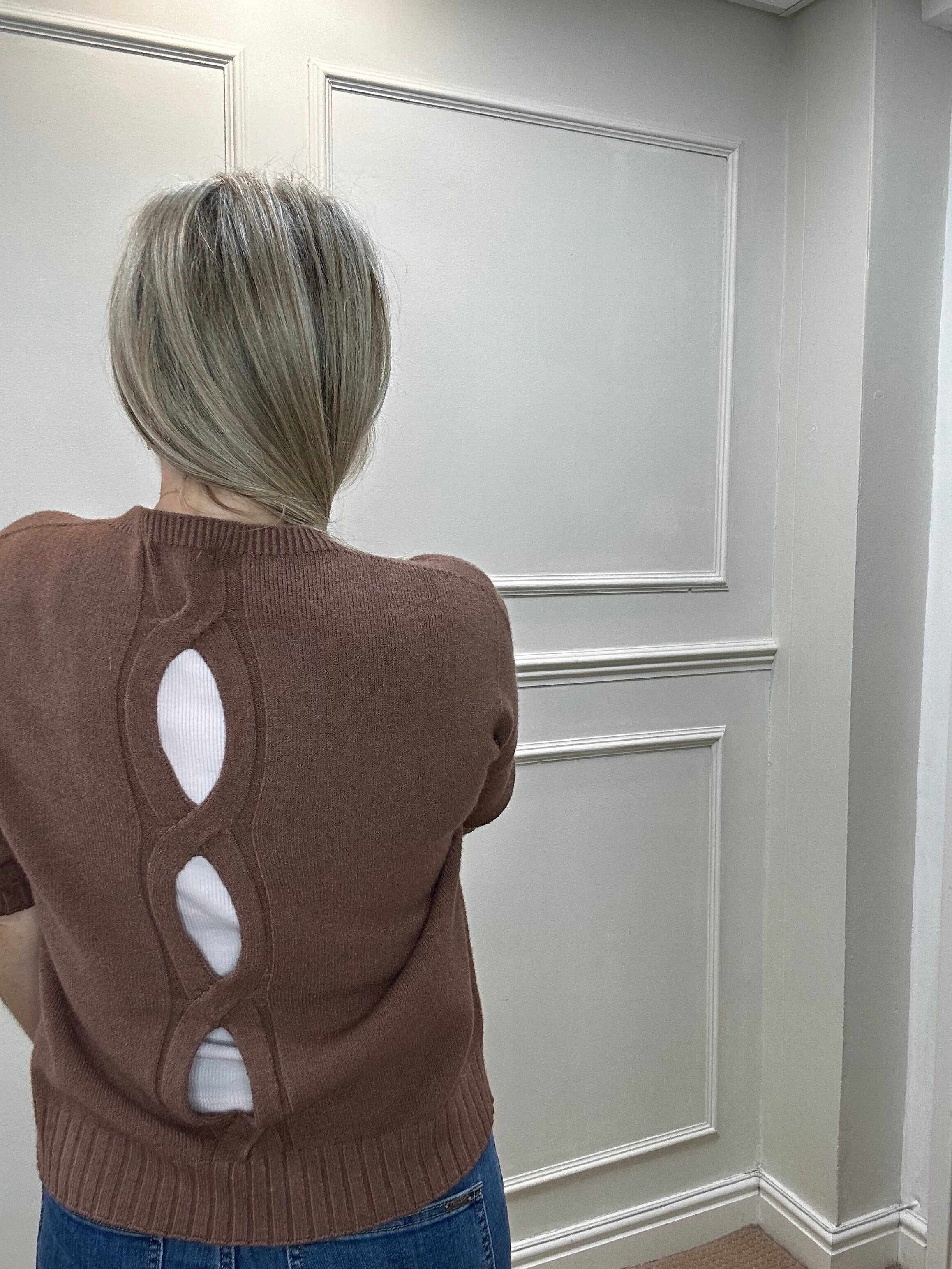 Yvonne Knitted Jumper Coat, Chocolate image 2
