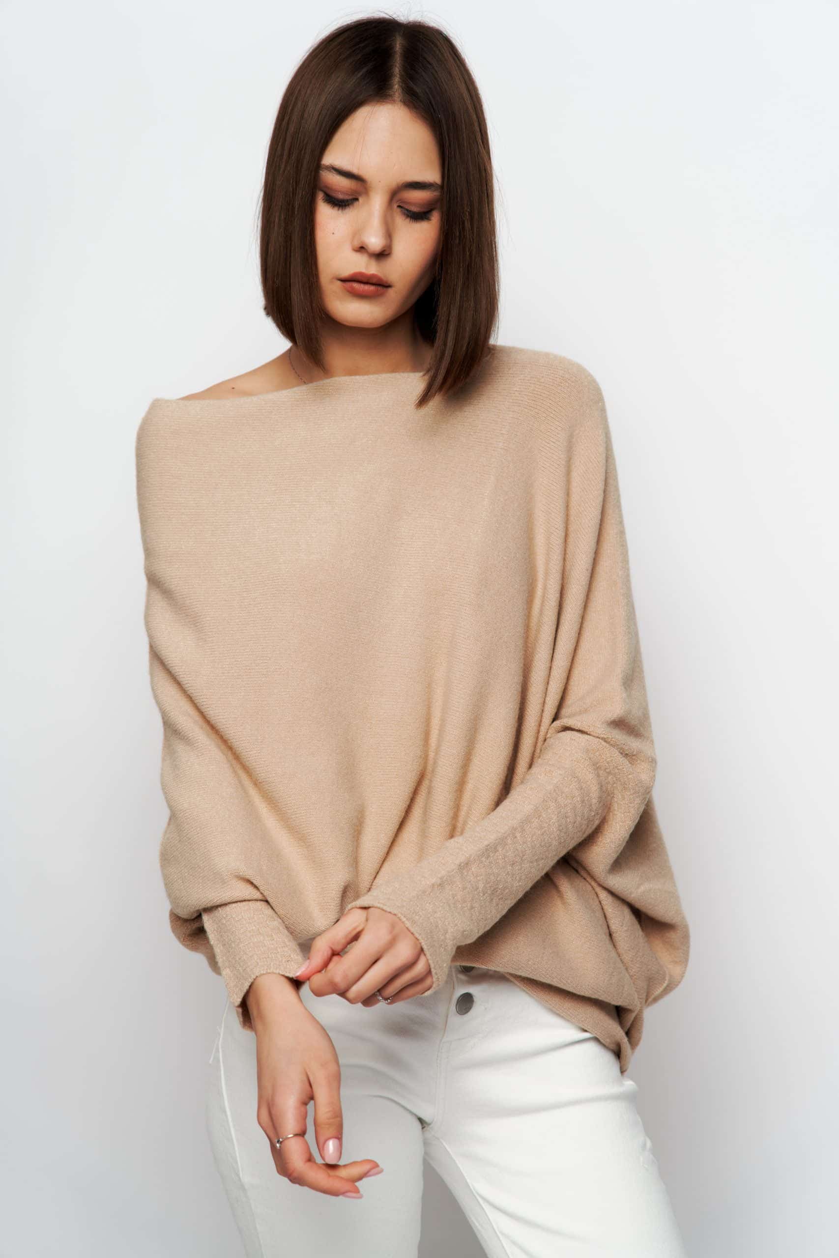 Asymmetric Knit, Beige image 0