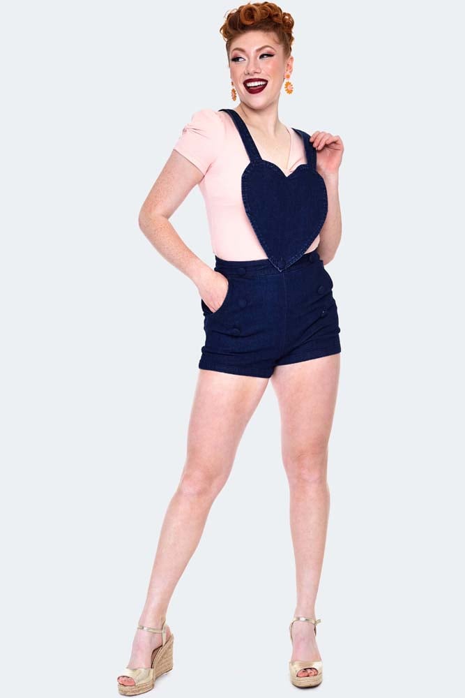 Rosie Heart Playsuit, Denim image 1