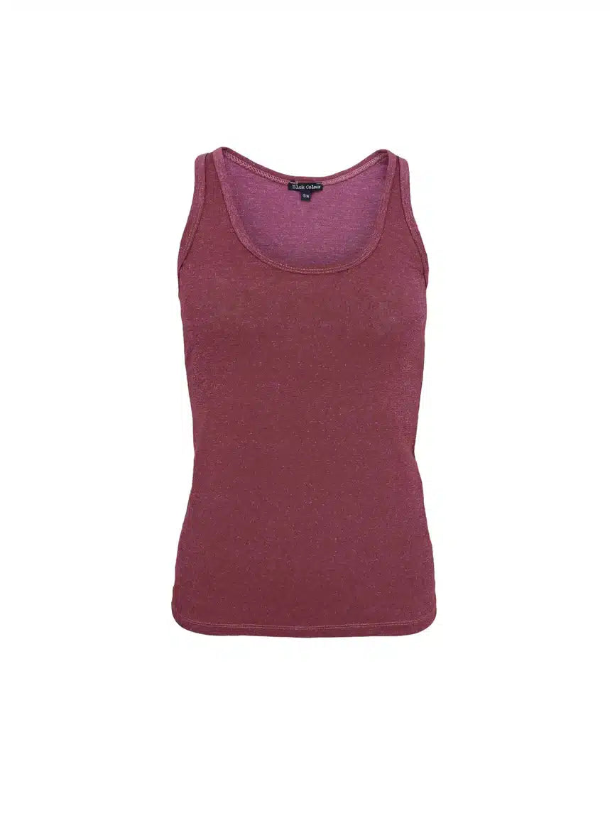 Faye Lurex Vest Top, Rosebud colour image 1