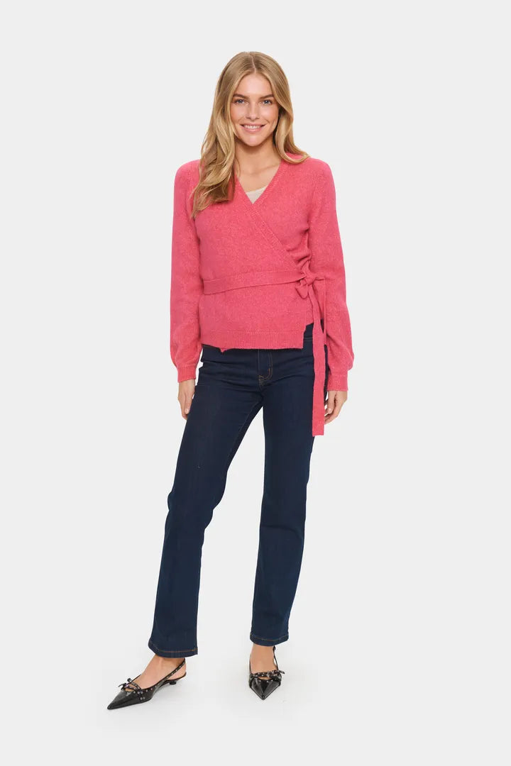 Larna Wrap Cardigan, Fruit Dove image 3