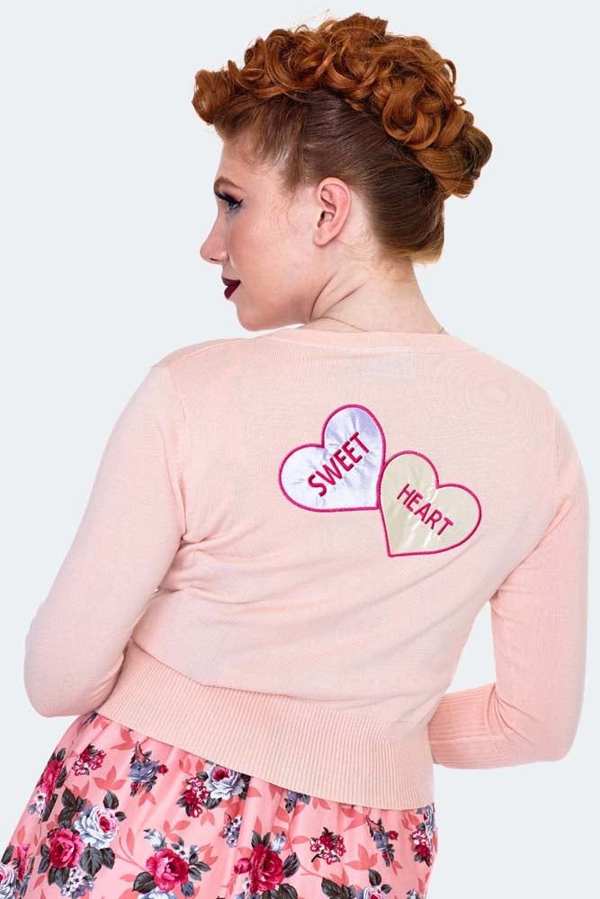 Kim Love Heart Cardigan, Pink image 4