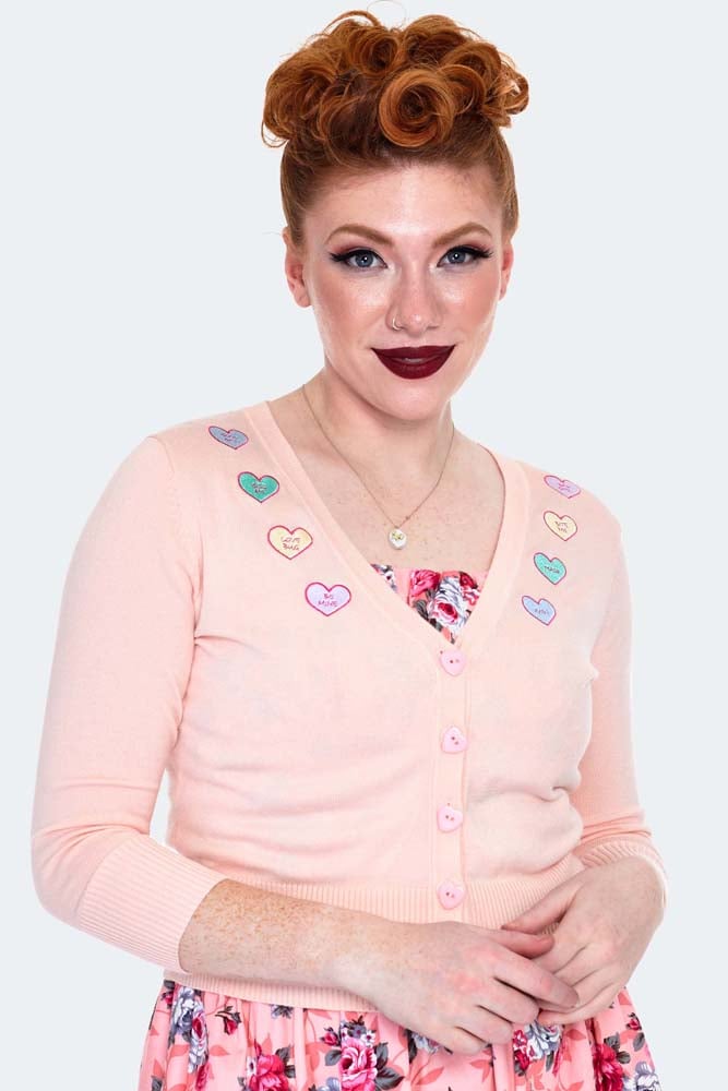 Kim Love Heart Cardigan, Pink image 0