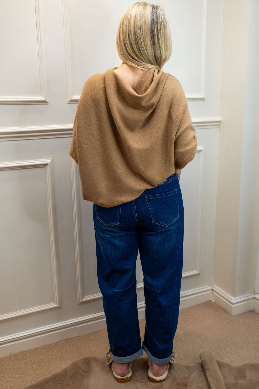 Asymmetric Knit, Camel