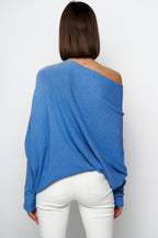 Asymmetric Knit, Cornflower Blue image 5