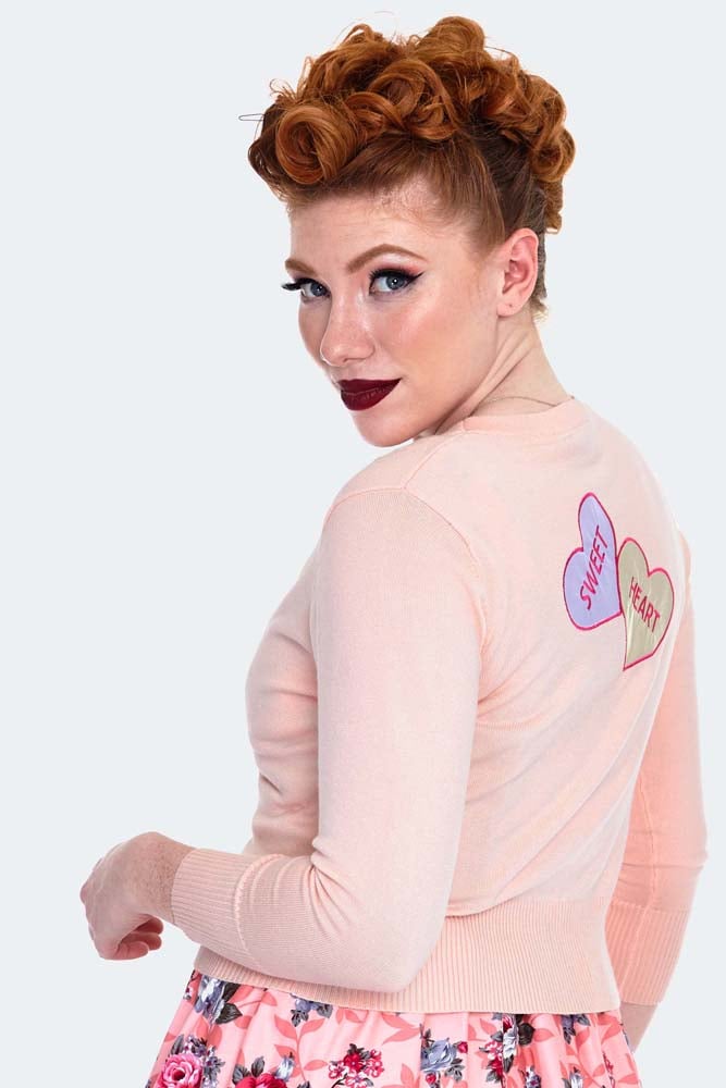 Kim Love Heart Cardigan, Pink image 3