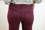 Alder Jean - Wide Leg, Burgundy