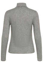 Amma Long Sleeve Rollneck Tee Shirt, Black and White Stripe image 5