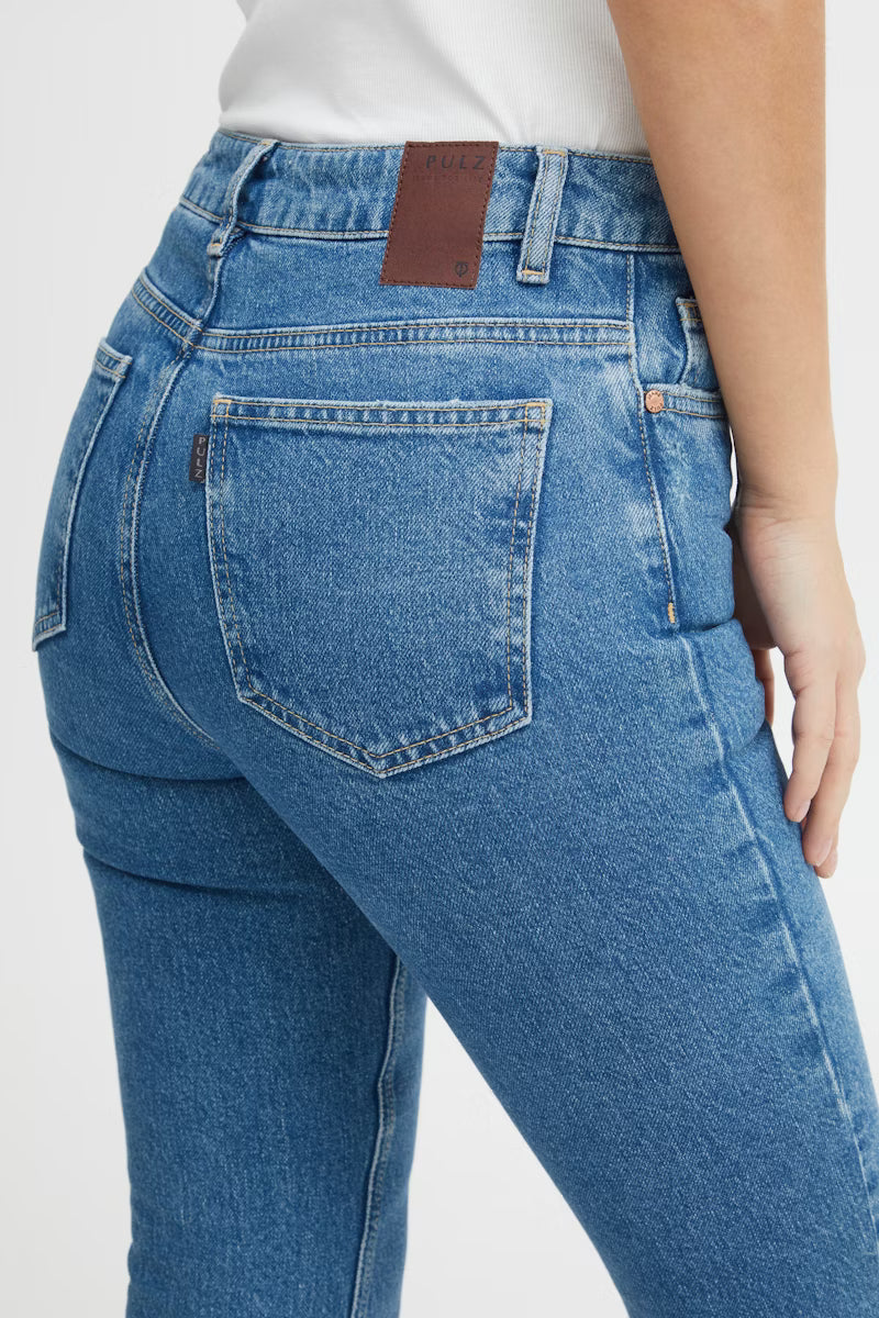 Talia High-Waisted Boot Cut Jean, Mid Blue Denim image 5
