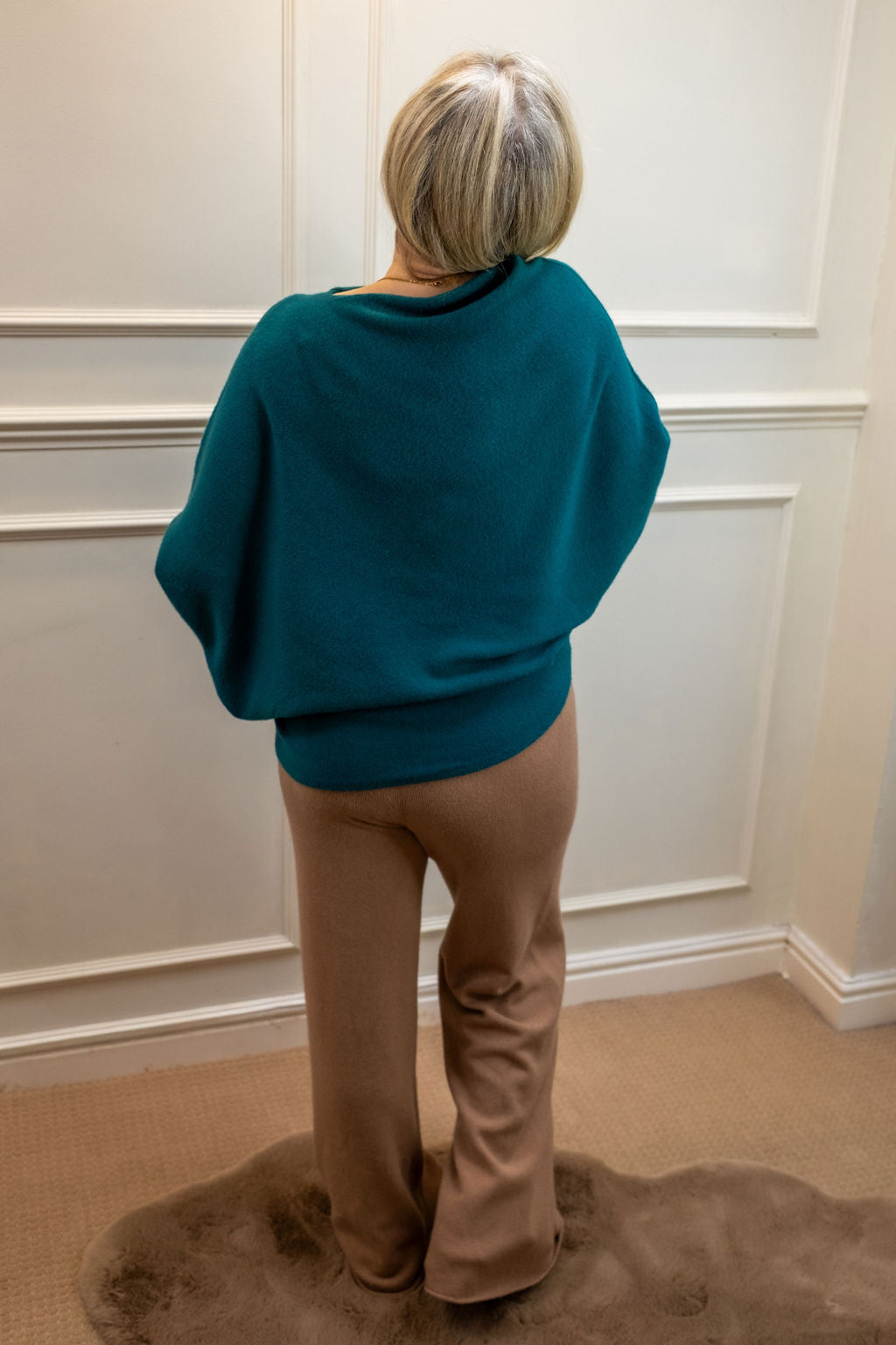 Asymmetric Knit, Teal