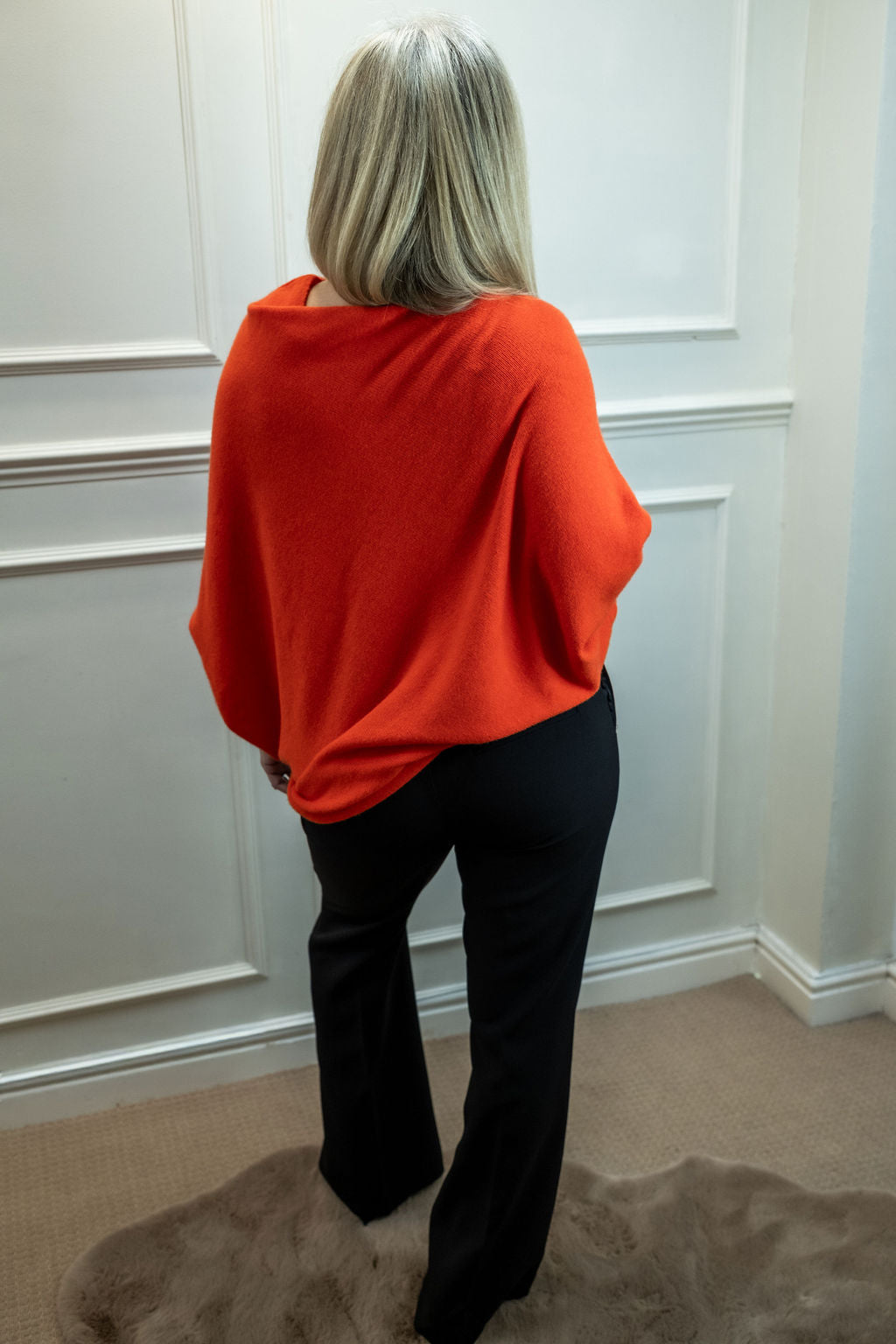 Asymmetric Knit, Orange
