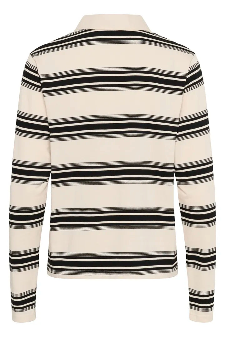 Carmell Rugby Shirt, Black and White Stripe image 5