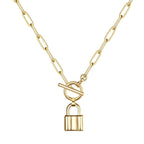 Gold-plated Lock Necklace image 0
