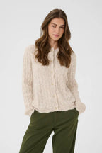 Junah Cardigan, Oat Melange image 0