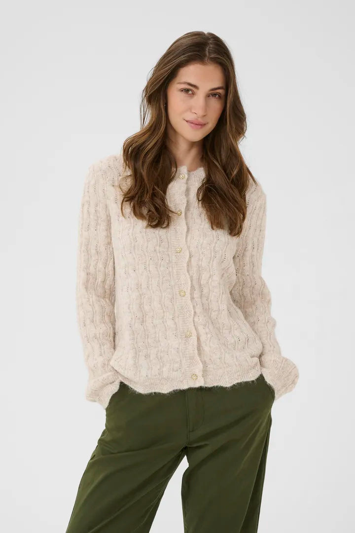 Junah Cardigan, Oat Melange image 0