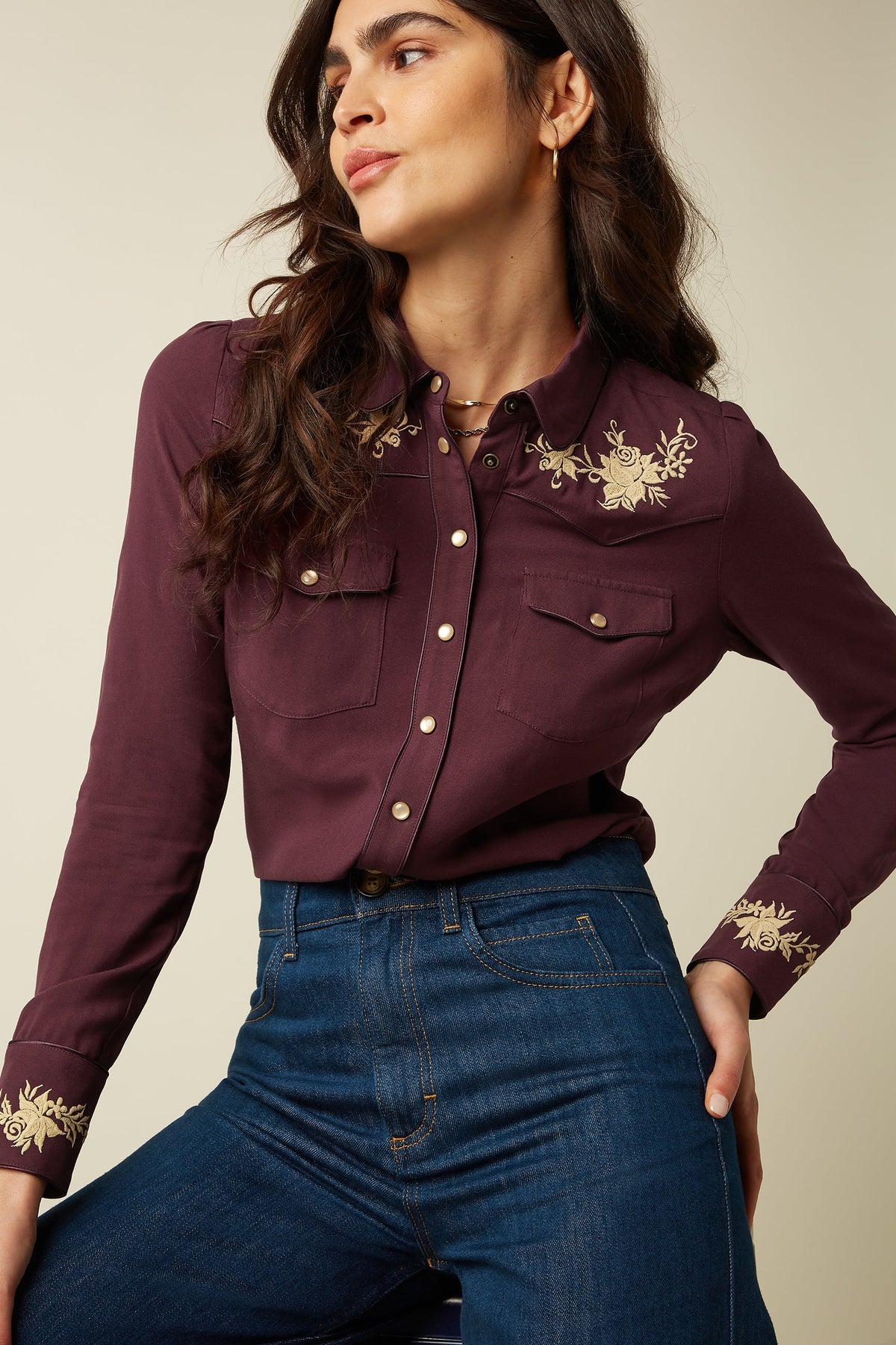 Western Blouse, Porto Red