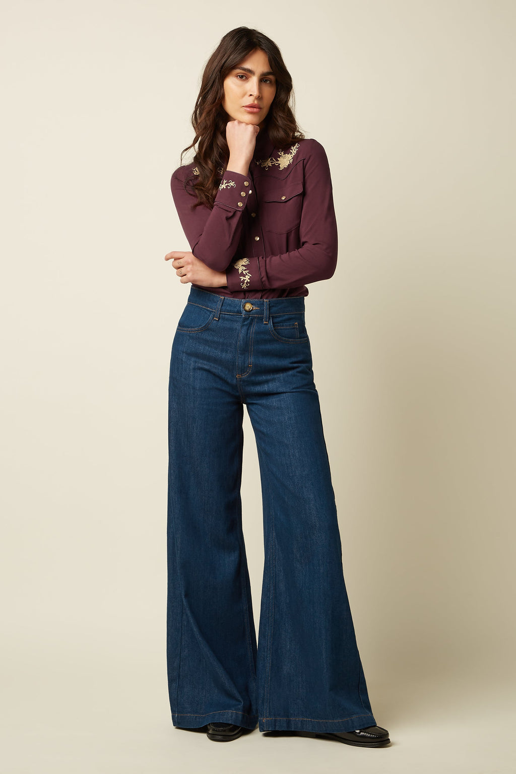 Western Blouse, Porto Red