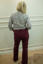 Alder Jean - Wide Leg, Burgundy
