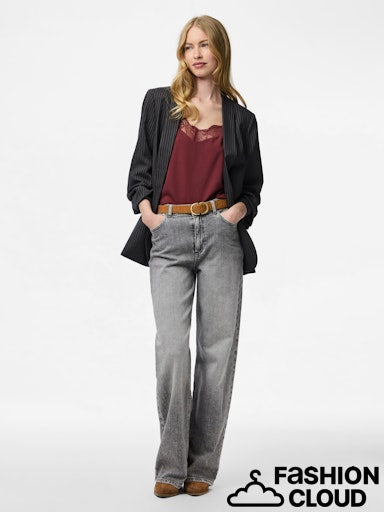 Tiffany Strap Lace Top, Tawny Port image 2