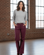 Alder Jean - Wide Leg, Burgundy image 3
