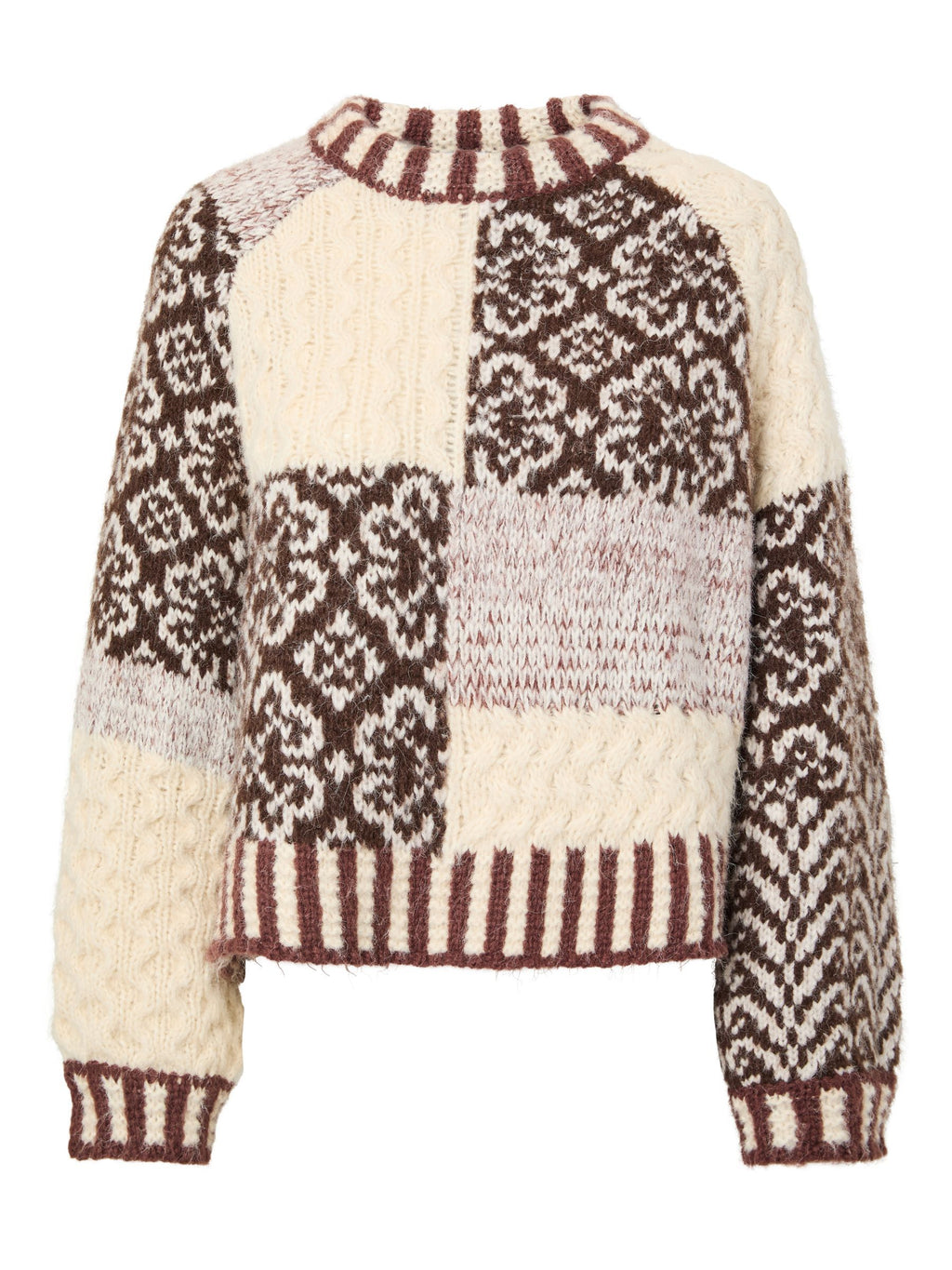 PCFusion Colorblock Knit, Greige